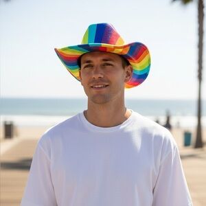 New pride rainbow cowboy hat